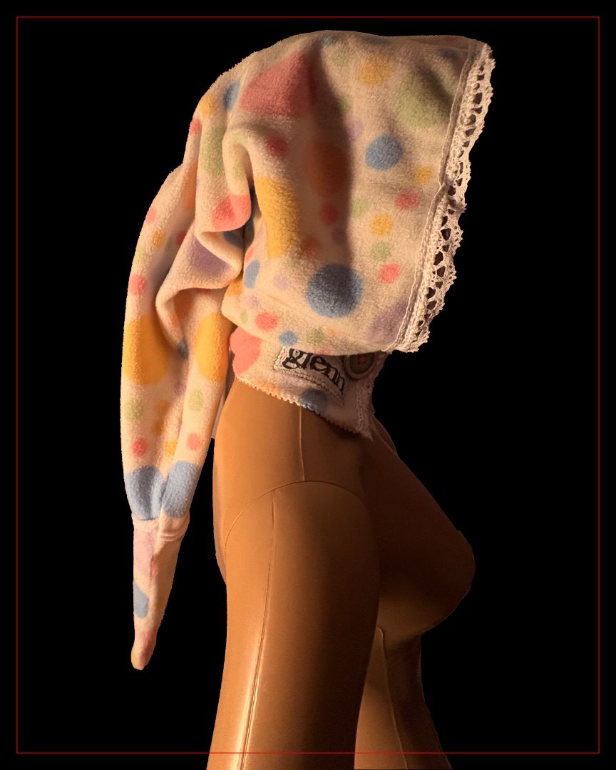 Polka Dot Fleece Zombie Hunting Hood