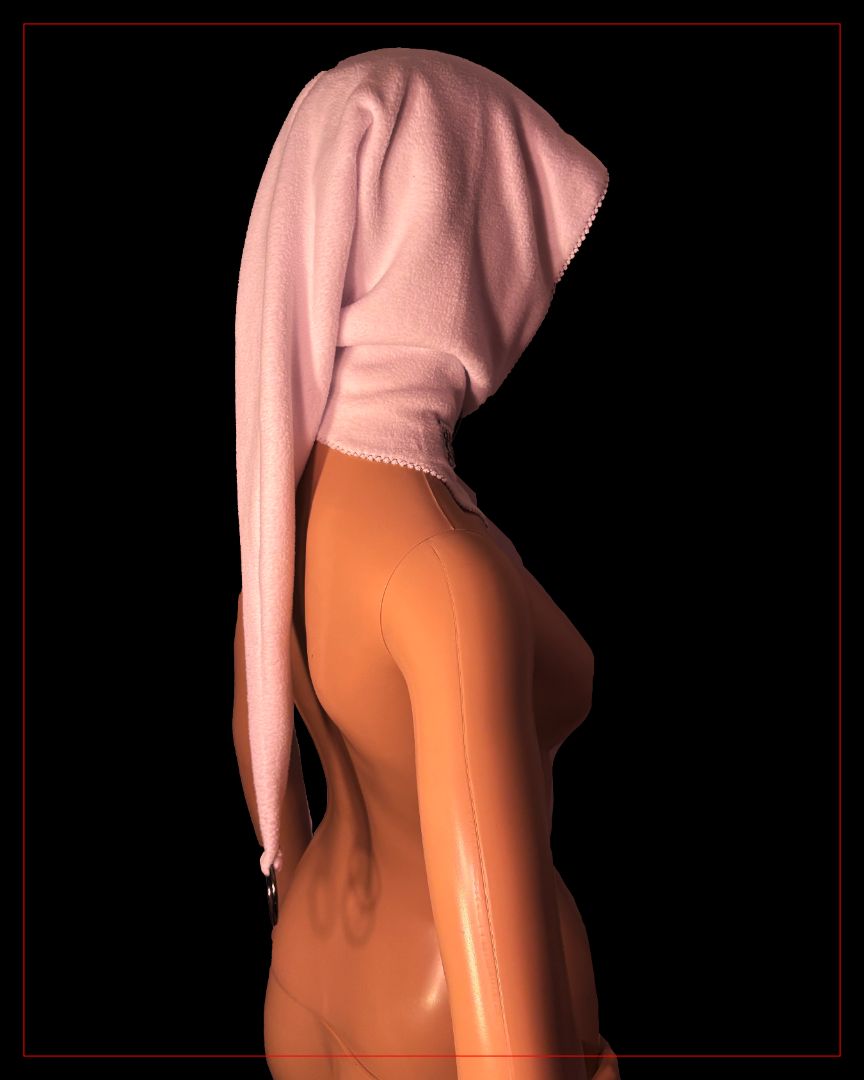 White Fleece Zombie Hunting Hood